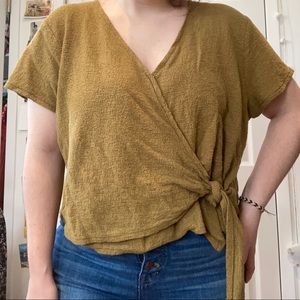 Olive Green Madewell Wrap Top